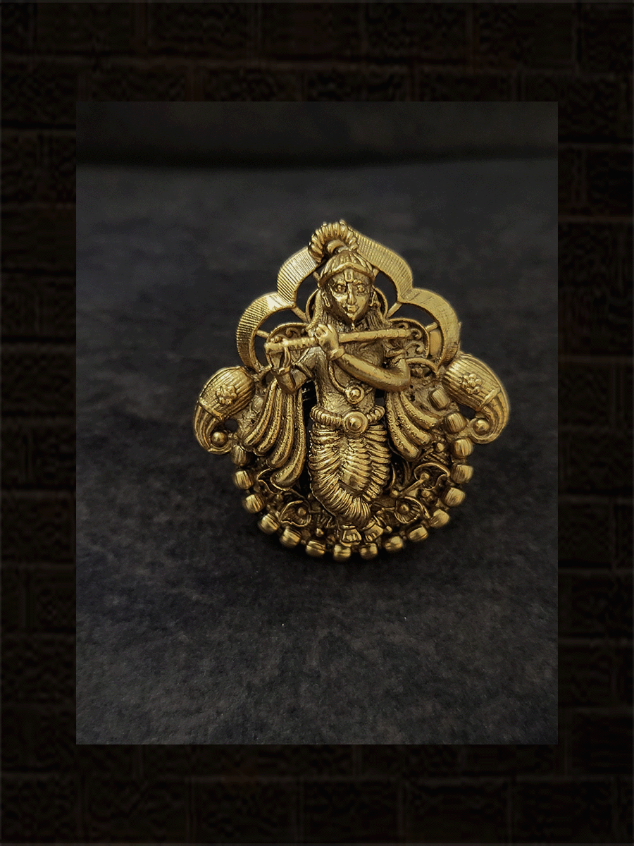 Krishna hot sale gold ring