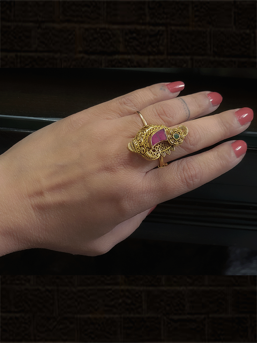 Adjustable Ring In Leaf Design at Best Price in Surat | Akshat Jewelry