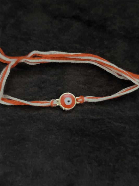 Small round evil eye rakhi - Odara Jewellery