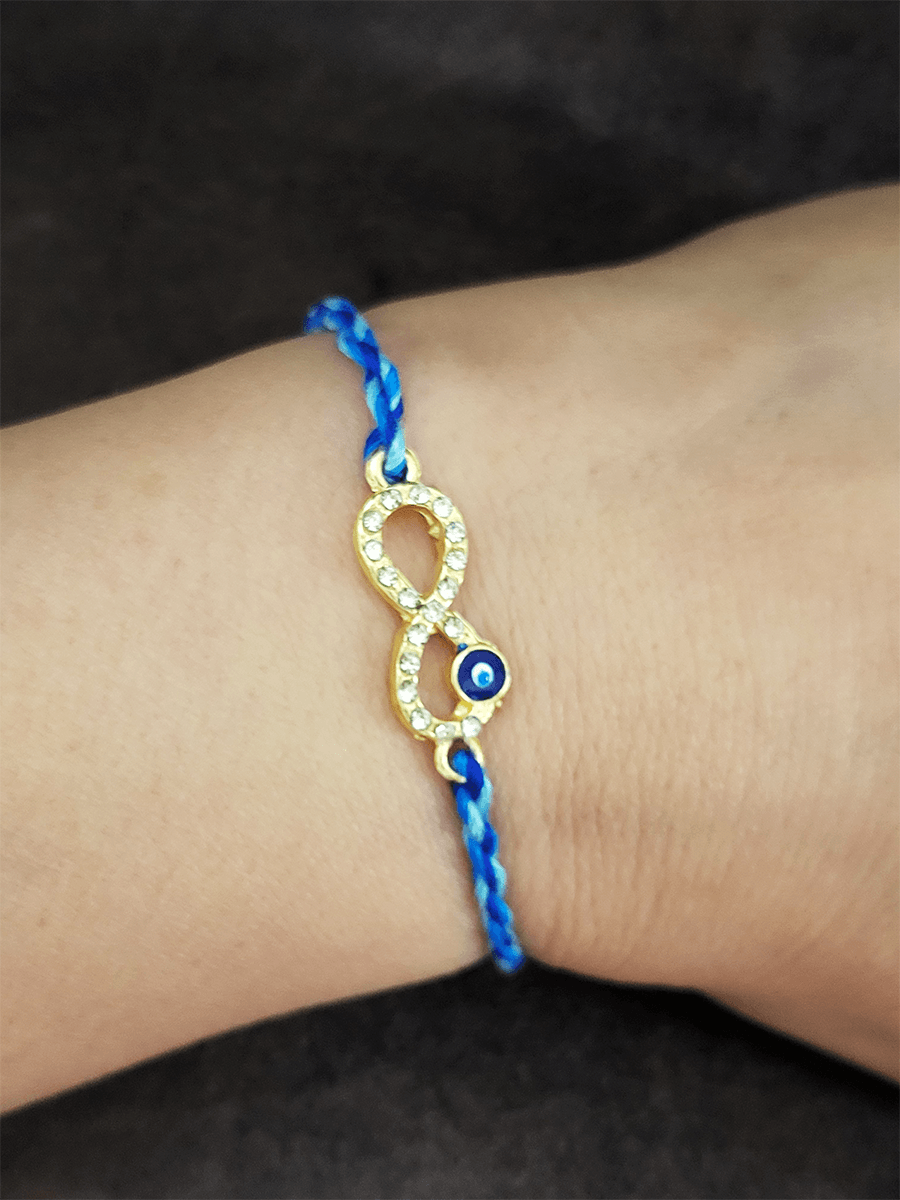 Infinity evil eye rakhi - Odara Jewellery