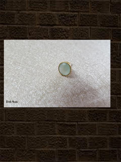 Chalcedony dyed aqua broilette..&nbsp;semi precious stone sterling silver studs